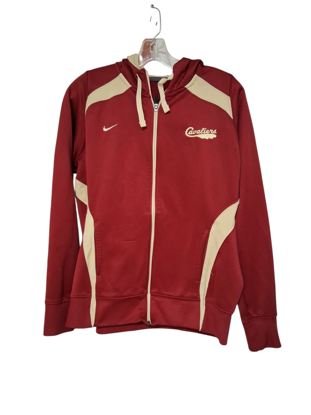 Vintage Nike Cavaliers Hooded Full-Zip Jacket in Wine Red & Cream